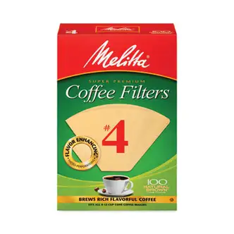 Melitta Coffee Filters, #4,  8 to 12 Cup Size, Cone Style, 100 Filters/Pack, 3/Pack, Ships in 1-3 Business Days