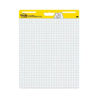 Vertical-Orientation Self-Stick Easel Pad Value Pack, Quadrille Rule (1 sq/in), 25 x 30, White, 30 Sheets, 4/Carton