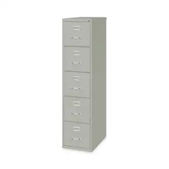 Vertical Letter File Cabinet, 5 Letter-Size File Drawers, Light Gray, 15 x 26.5 x 61.37