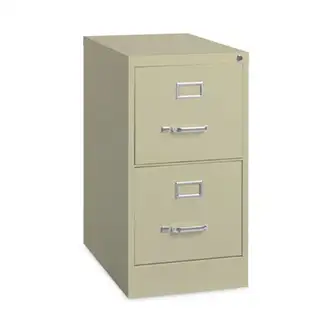 Vertical Letter File Cabinet, 2 Letter-Size File Drawers, Putty, 15 x 22 x 28.37