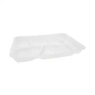 Foam School Trays, 6-Compartment, 8.5 x 11.5 x 1.25, White, 500/Carton