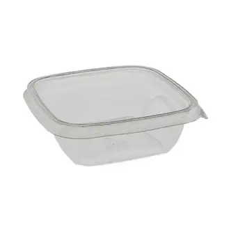 EarthChoice Square Recycled Bowl, 12 oz, 5 x 5 x 1.63, Clear, Plastic, 504/Carton