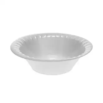 Placesetter Deluxe Laminated Foam Dinnerware, Bowl, 12 oz, 6" dia, White, 1,000/Carton