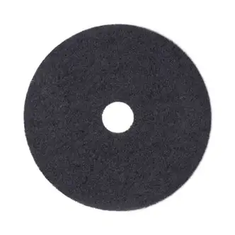 Stripping Floor Pads, 19" Diameter, Black, 5/Carton