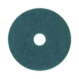 Heavy-Duty Scrubbing Floor Pads, 17" Diameter, Green, 5/Carton