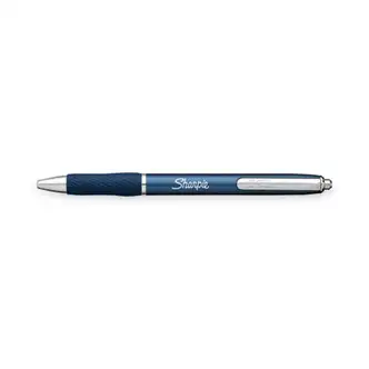S-Gel Premium Metal Barrel Gel Pen, Retractable, Medium 0.7 mm, Black Ink, Midnight Blue Barrel, Dozen