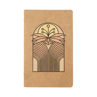 Kraft Layflat Softcover Notebook, Desert Bloom Artwork, Medium/College Rule, Desert Sand/Multicolor Cover, (72) 8 x 5 Sheets