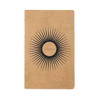 Kraft Layflat Softcover Notebook, I'm Doing My Best, Medium/College Rule, Desert Sand/Black Cover, (72) 8 x 5 Sheets