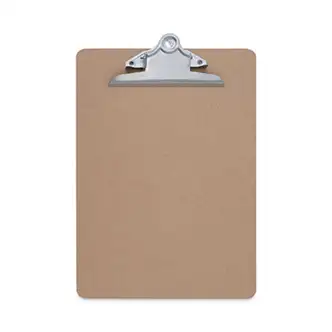 Hardboard Clipboard, 1.25" Clip Capacity, Holds 8.5 x 11 Sheets, Brown