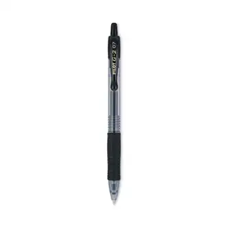 G2 Premium Gel Pen, Retractable, Fine 0.7 mm, Black Ink, Smoke/Black Barrel, Dozen