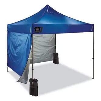 Shax 6051 Heavy-Duty Pop-Up Tent Kit, Single Skin, 10 ft x 10 ft, Polyester/Steel, Blue, Ships in 1-3 Business Days