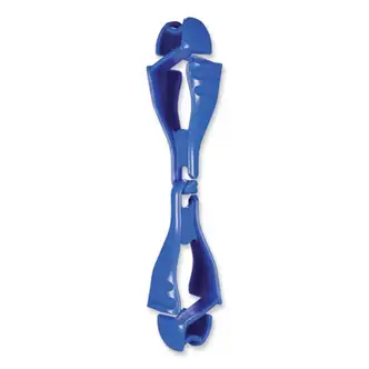 Squids 3400 Dual Clip Glove Clip Holder, 1 x 1 x 6.5, Acetal Copolymer, Blue