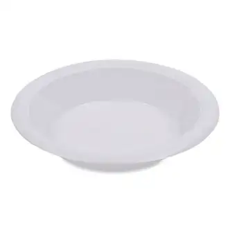 Hi-Impact Plastic Dinnerware, Bowl, 10 to 12 oz, White, 1,000/Carton