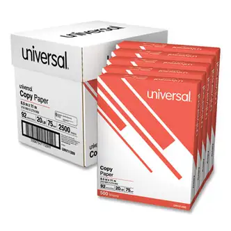Copy Paper Convenience Carton, 92 Bright, 20 lb Bond Weight, 8.5 x 11, White, 500 Sheets/Ream, 5 Reams/Carton