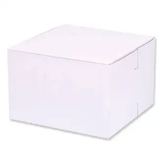 Bakery Boxes, Standard, 6 x 6 x 4, White, Paper, 250/Carton