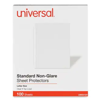 Standard Sheet Protector, Standard, 8.5 x 11, Clear, Non-Glare, 100/Box