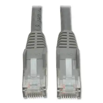 CAT6 Gigabit Snagless Molded Patch Cable, 50 ft, Gray
