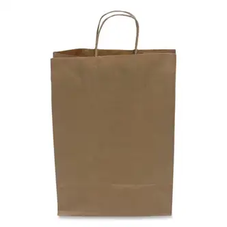 Kraft Paper Bags, 10" x 6" x 13", Kraft, 250/Carton