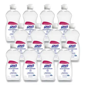 Advanced Hand Sanitizer Gel, 12.6 oz Squeeze Bottle, Clean Scent, 12/Carton