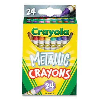 Metallic Crayons, Assorted, 24/Pack