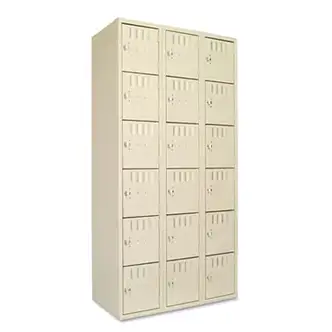 Box Compartments, Triple Stack, 36w x 18d x 72h, Sand