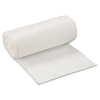 Low-Density Commercial Can Liners, Coreless Interleaved Roll, 16 gal, 0.5mil, 24" x 32", White, 50 Bags/Roll, 10 Rolls/Carton