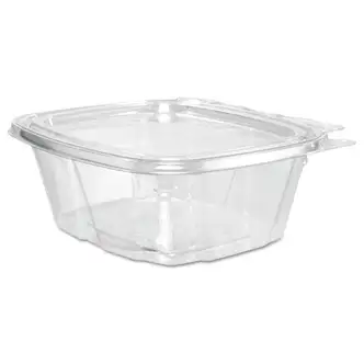ClearPac SafeSeal Tamper-Resistant/Evident Containers, Flat Lid, 16 oz, 4.9 x 2.5 x 5.5, Clear, Plastic, 100/Bag, 2 Bags/CT