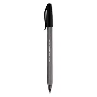 InkJoy 100 Ballpoint Pen, Stick, Medium 1 mm, Black Ink, Smoke/Black Barrel, Dozen