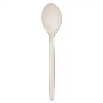 EcoSense Renewable Plant Starch Cutlery, Spoon, 7", 50/Pack, 20 Packs/Carton