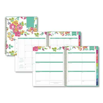 Day Designer Peyton Create-Your-Own Cover Weekly/Monthly Planner, Floral Artwork, 11 x 8.5, White, 12-Month (Jan-Dec): 2024
