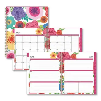 Mahalo Academic Year Create-Your-Own Cover Weekly/Monthly Planner, Floral Artwork, 11 x 8.5, 12-Month (July-June): 2024-2025