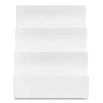 Plastic Incline Mail Sorter, 3 Sections, Letter Size Files, 6.3 x 6.3 x 5.5, White