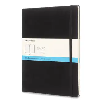 Classic Collection Hard Cover Notebook, 1-Subject, Dotted Rule, Black Cover, (80) 10 x 7.5 Sheets