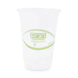GreenStripe Renewable and Compostable Cold Cups, 16 oz, Clear, 50/Pack, 20 Packs/Carton