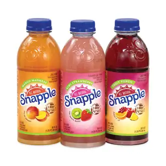 Juice Drink Variety Pack, Snapple Apple, Kiwi Strawberry, Mango Madness, 20 oz Bottle, 24/Carton, Ships in 1-3 Business Days