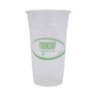 GreenStripe Renewable and Compostable PLA Cold Cups, 24 oz, 50/Pack, 20 Packs/Carton
