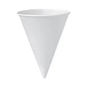 Bare Eco-Forward Treated Paper Cone Cups, ProPlanet Seal, 6 oz, White, 200/Sleeve, 25 Sleeves/Carton
