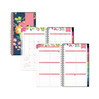 Day Designer Peyton Create-Your-Own Cover Weekly/Monthly Planner, Floral, 8 x 5, Navy, 12-Month (July-June): 2023 to 2024