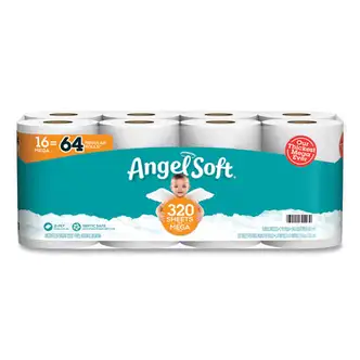 Mega Toilet Paper, Septic Safe, 2-Ply, White, 320 Sheets/Roll, 16 Rolls/Pack
