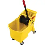 Rubbermaid Commercial 31 Quart Mop Bucket Combination - 7.75 gal - Wringer - 32.3" x 22.6" x 13.3" - Yellow - 1 Each