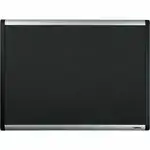 Lorell Mesh Bulletin Board - 36" Height x 48" Width - Fabric Surface - Black Anodized Aluminum Frame - 1 Each