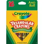 Crayola Triangular Anti-roll Crayons - Assorted - 16 / Box