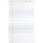 Business Source Writing Pads - 50 Sheets - 0.34" Ruled - 16 lb Basis Weight - Legal - 8 1/2" x 14" - White Paper - Micro Perforated, Easy Tear, Sturdy Back - 1 Dozen