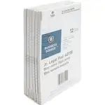 Business Source Writing Pads - 50 Sheets - 0.28" Ruled - 16 lb Basis Weight - Jr.Legal - 8" x 5" - White Paper - Micro Perforated, Easy Tear, Sturdy Back - 1 Dozen