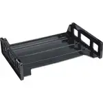 Business Source Side-loading Stackable Letter Trays - Desktop - Stackable - 20% Recycled - Black - 1 Each