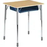 Virco Open Front Student Book Box Desk - For - Table TopMaple Top - Navy, Silver Mist - 2 / Carton