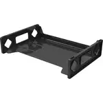 Deflecto Sustainable Office Stackable Desk Tray - 2.8" Height x 16.1" Width x 9" DepthDesktop - Stackable, Sturdy, Eco-friendly, Durable - 30% Recycled - Black - Plastic - 1 Each