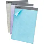 Ampad Pastel Perforated Pad - 50 Sheets - 0.34" Ruled - 15 lb Basis Weight - Letter - 8 1/2" x 11" - Micro Perforated - 6 / Pack