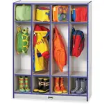 Jonti-Craft Rainbow Accents 4 Section Coat Locker - 4 Compartment(s) - 50.5" Height x 39" Width x 15" Depth - Laminated, Durable - Blue - 1 Each
