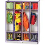 Jonti-Craft Rainbow Accents 4 Section Coat Locker - 4 Compartment(s) - 50.5" Height x 39" Width x 15" Depth - Durable, Laminated - Purple - 1 Each